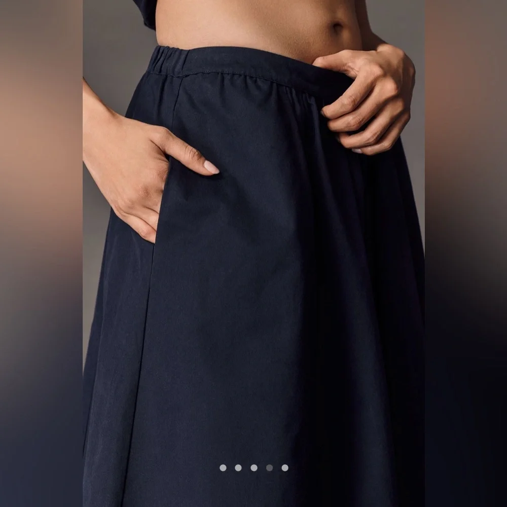 Maeve the Jacie Poplin Midi Skirt - Picture 5 of 10